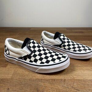 Vans Classic Checkerboard Asher Slip-On Black and White 4.5 Men 6 Women - 721565